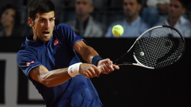 Novak Djokovic at the Italian Open.