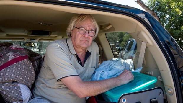 Christian Cleveland has been sleeping in his car since being evacuated from his Kennett River home.