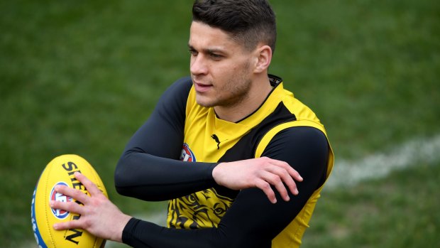 Richmond's Dion Prestia can't believe his luck.