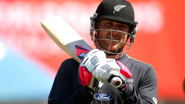 Brendon McCullum during a New Zealand  training session at Eden Park. 