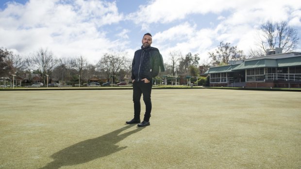 Nik Bulum at the Canberra City Bowling Club site.