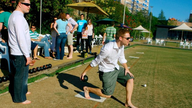 Paddington Bowling Club lawn bowls area.