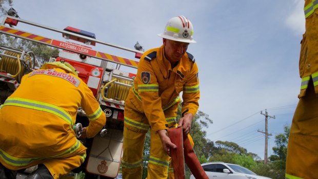 Always at the ready: Volunteer firefighter Neville Pinch.