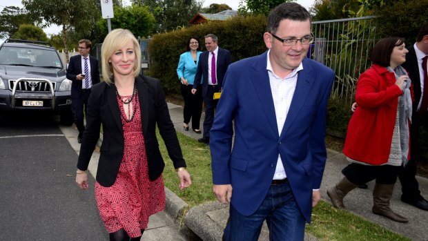 Catherine Andrews with her husband Victorian Premier Daniel Andrews.