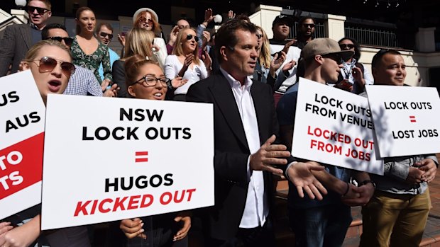 Hugo's Lounge owner Dave Evans and staff are among the victims of the NSW lock-out laws. 