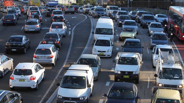 Heavy traffic on Victoria Road.  