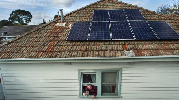 Mal Owen was able to afford solar panels at his home in Thornbury through an innovative local council scheme, which the federal ''green bank'' was considering funding in other areas.