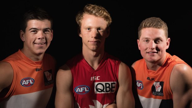 Northern recruits: Matthew Kennedy of the  Giants, Callum Mills of the Swans and Jacob Hopper of the Giants were key draft picks. 