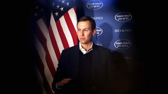 Jared Kushner, speaking at the Brookings Saban Forum in Washington, is the government's chief negotiator for brokering a Middle East peace agreement.