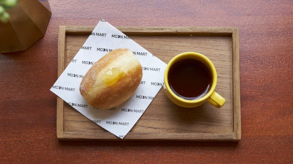 Yuzu doughnut at Moon Mart, which is modelled on convenience stores of Japan and Korea.