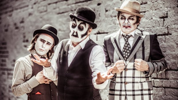 Unlike anyone else: The Tiger Lillies, left to right, are Jonas Golland, Martyn Jacques and Adrian Stout.