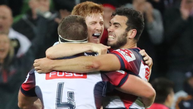 Rebels with a cause: Melbourne Rebels post their first win of the season, staking their claim to remain in the top flight of competition.