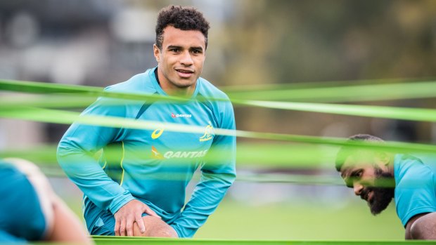 Revitalised: Will Genia training with the Wallabies. 