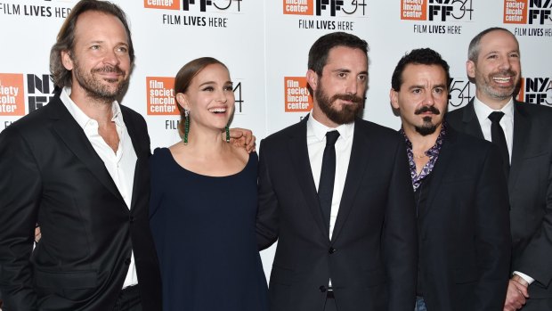 Actor Peter Sarsgaard, actor Natalie Portman, director Pablo Larrain, actor Max Casella and screenwriter Noah Oppenheim attend a special screening of <i>Jackie</i>, during the 54th New York Film Festival.