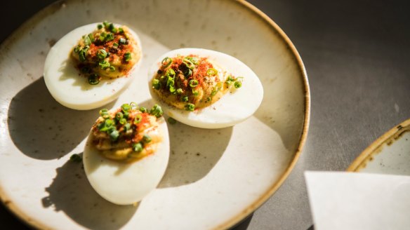 Devilled eggs are a new addition to the menu.