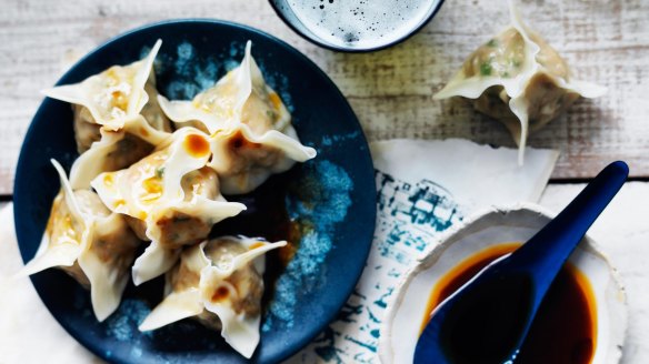 Perfect parcels: Prawn wontons with chilli oil and soy sauce <a href="http://www.goodfood.com.au/recipes/prawn-wontons-with-chilli-oil-and-soy-sauce-20130425-2ih0p"><b>(recipe here)</b></a>.