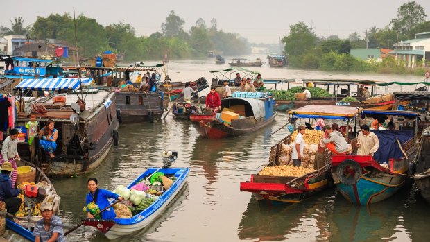 Life along the Mekong in Cambodia.