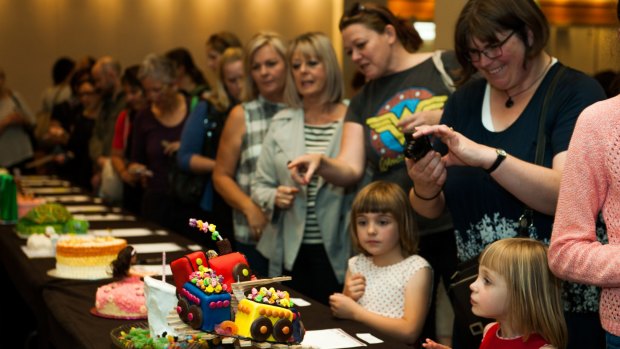 Crowds at last year's PANDSI Cake-off at the Hyatt Hotel Canberra.