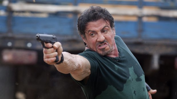 Sylvester Stallone is all action in <i>The Expendables</i>.