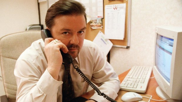 Ricky Gervais as David Brent in <i>The Office</i>.