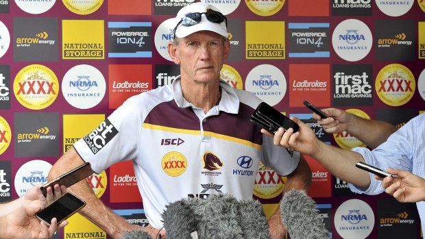Not impressed: Brisbane coach Wayne Bennett said the game was on the brink of a diving epidemic.