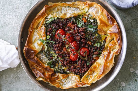 This savoury tart is light, lovely and relaxed.