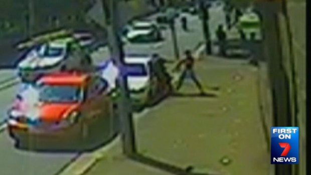 CCTV captured the moment David Mulligan punched Karl Nissen on an Alexandria street