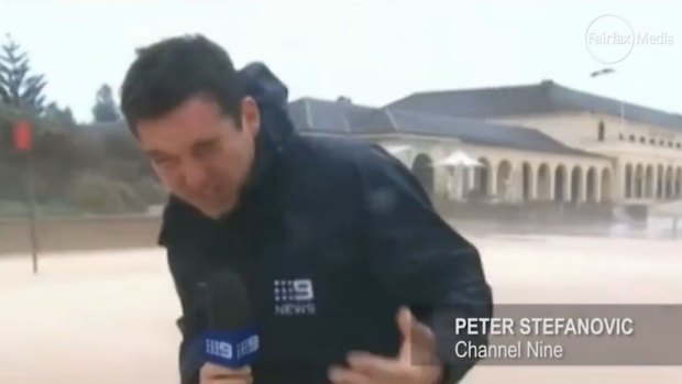 On the beach: Peter Stefanovic was forced to postpone a special birthday lunch for Sylvia Jeffreys due to weather conditions.