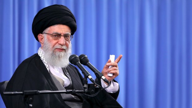 Iranian head of state, Supreme Leader Ayatollah Ali Khamenei. 
