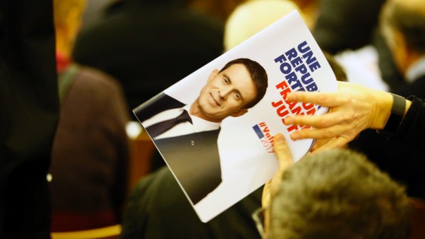 A campaign brochure for former French prime minister and left-wing candidate Manuel Valls.