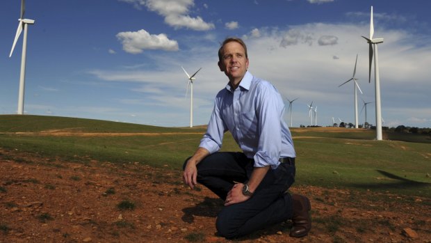 Environment Minister Simon Corbell: 100 per cent renewables by 2020.
