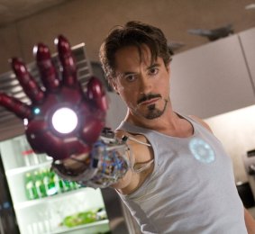 Robert Downey Jr as Iron Man.