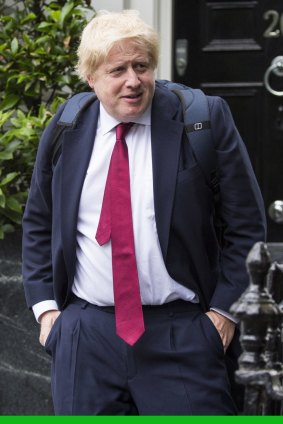 Boris Johnson leaves his Islington home on Friday after his leadership bid was torpedoed by Michael Gove.