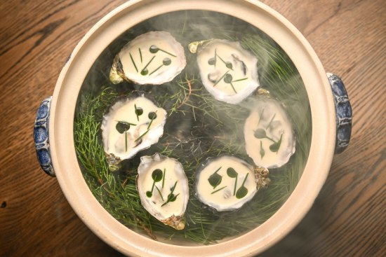 Go-to dish: Smoked oysters.