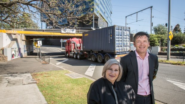 Marsha Thomson and Luke Donnellan have announced new technology to help prevent bridge strikes. 