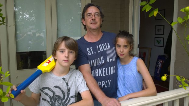 Gerard Norsa with his two kids Patrick and Francesca.