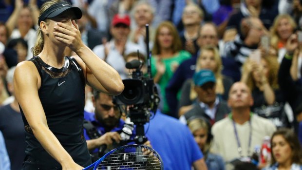 Maria Sharapova is overcome with emotion.