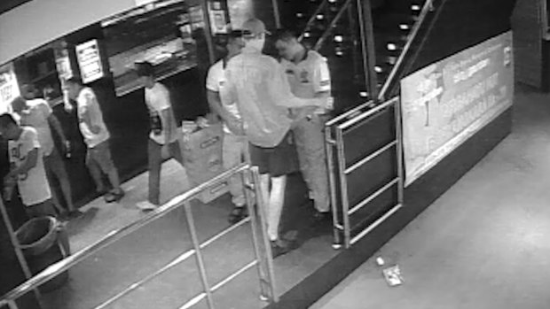 CCTV shows the Perth teenager being searched by security at Sky Garden nightclub.