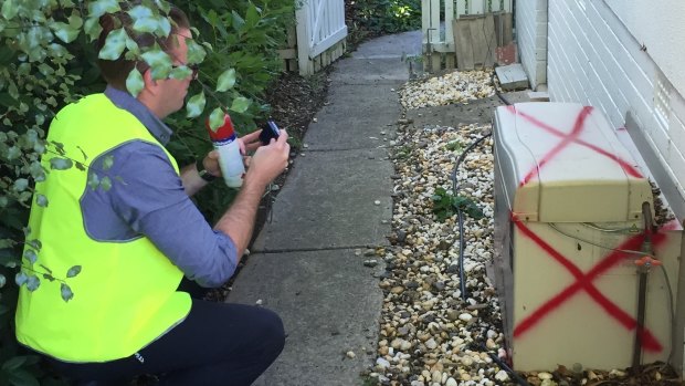 Asbestos taskforce staff have been securing properties around Canberra. 