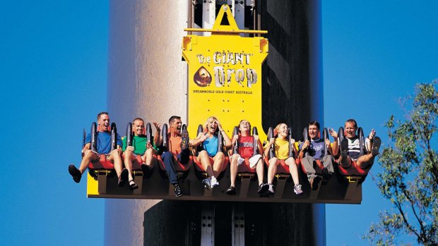 The east side of the Giant Drop at Dreamworld on the Gold Coast has reopened.