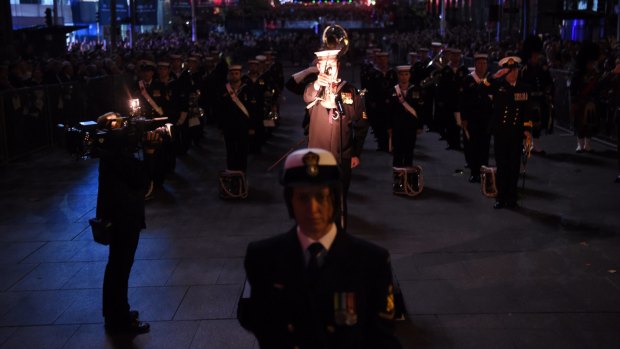 Anzac Day dawn service at the Sydney Cenotaph.