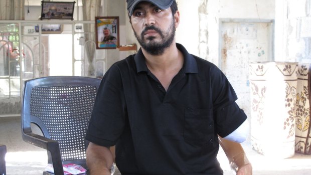 Nabil Siyam, 33, lost his left arm in the attack on July 21 in which his wife and four children were killed. A fifth child is dangerously ill in hospital.