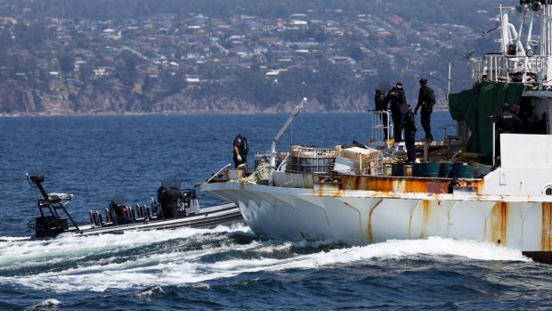 The men allegedly masterminded a plan to import 186 kilograms of cocaine in a former Japanese whaling vessel. 