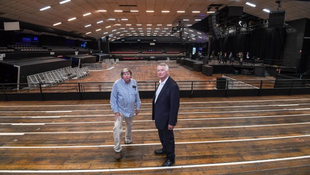 Festival Hall development: John Wren ll (left) and Chris Wren of Stadiums Pty Ltd.