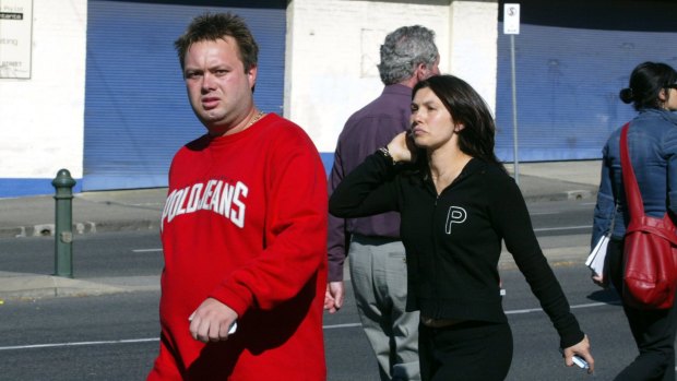 Carl and  Roberta Williams at the scene of a gangland murder in 2004.