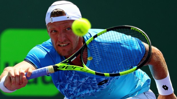 Making progress: Sam Groth of Australia.