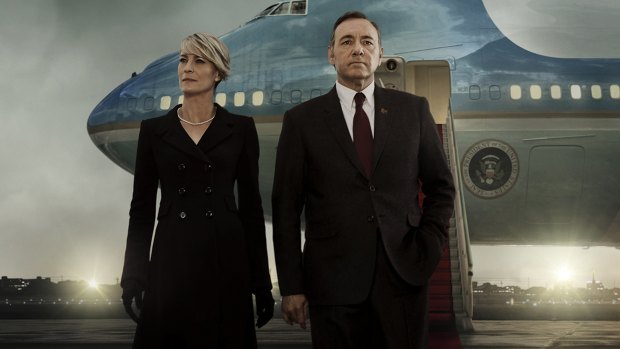 Robin Wright and Kevin Spacey in House of Cards.