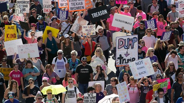 Thousands attended Saturday's Women's March in Austin, Texas.