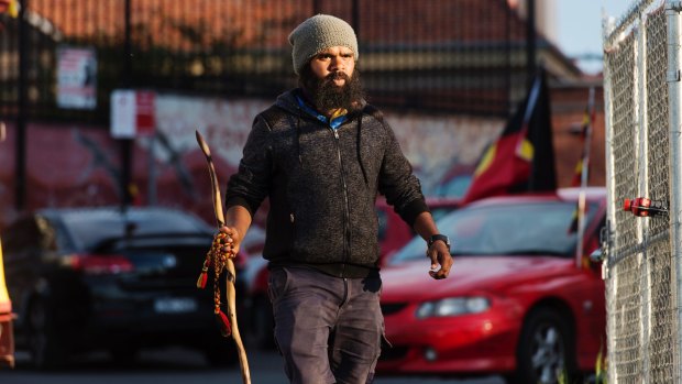 Clinton Pryor has been walking for 5800km across the country as a protest about issues facing Indigenous communities.