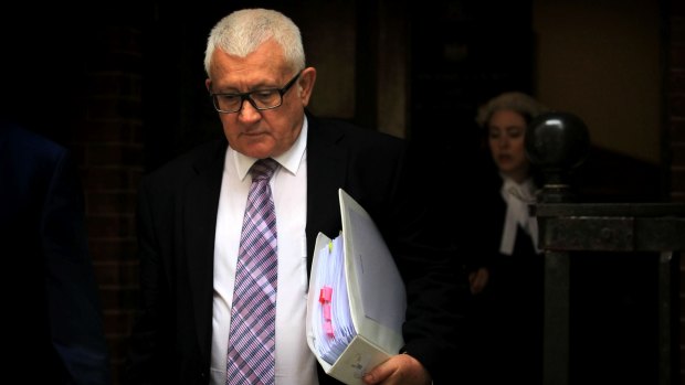 Ron Medich outside court during his trial for the murder of Micheal McGurk who was gunned down outside his Cremorne home in 2009.  